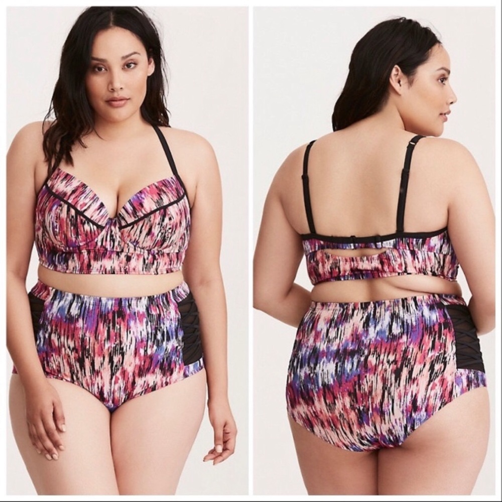 SOLD Torrid Mirage Print Bikini Tankini Swim